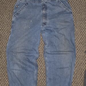 Ikeda Overall Relaxed Fit Blue Jeans for Men